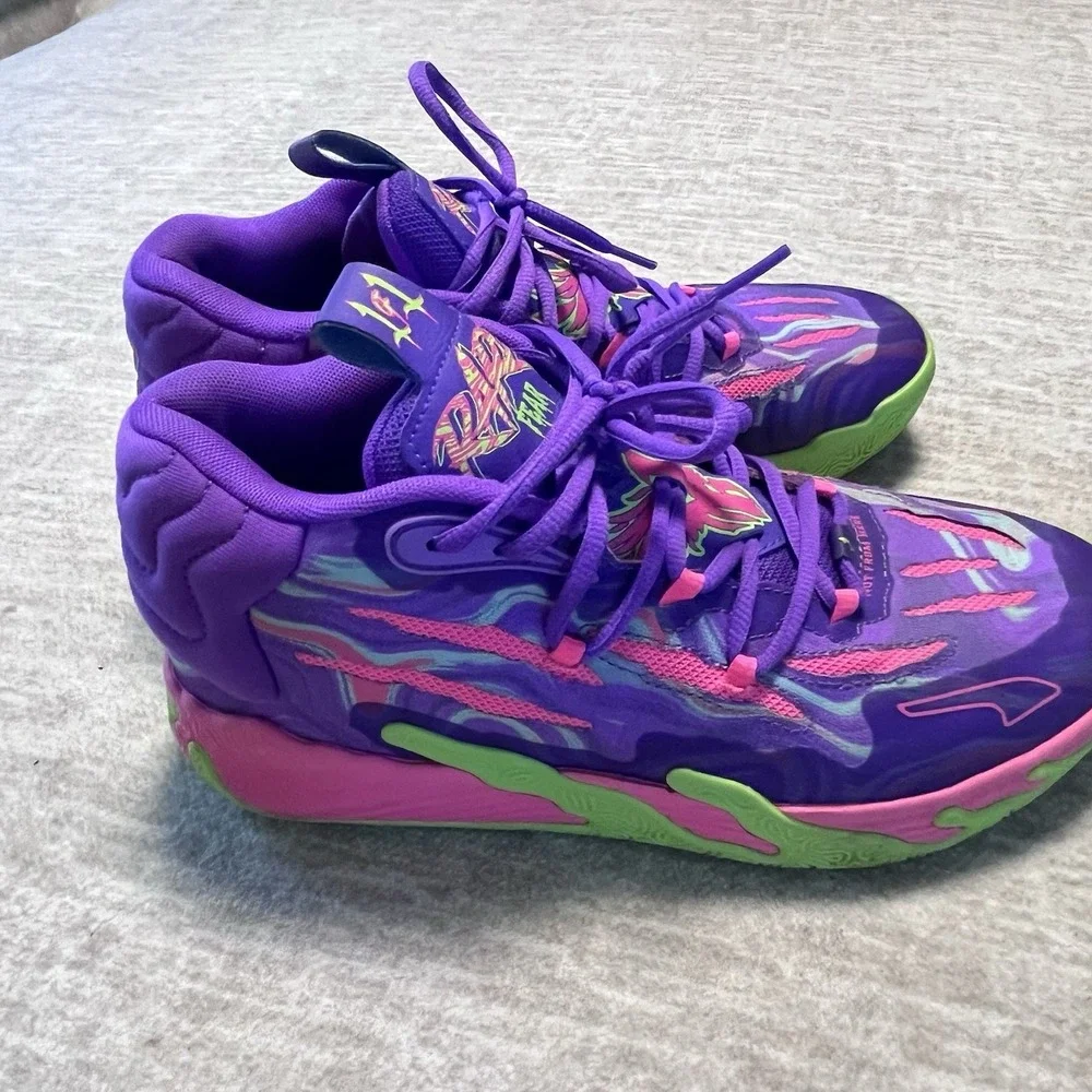 Puma MB.03 Lamelo Ball Toxic Basketball Shoes‎ Sneakers 378916-01 Men's Size 8.5